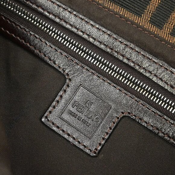 Fendi Brown Canvas Zucca Baguette Handbag 2119.26524.008 145610 - Picture 7 of 10